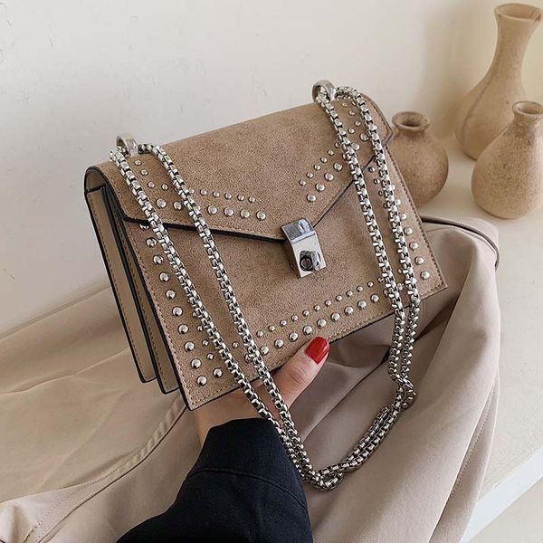 

vintage leather crossbody bags for women travel handbag chain fashion lock small shoulder messenger bags female flaps