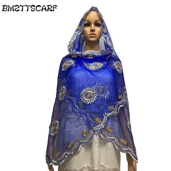 

african scarfs plain embroidered women samll size scarf headscarf for shawls bm648
