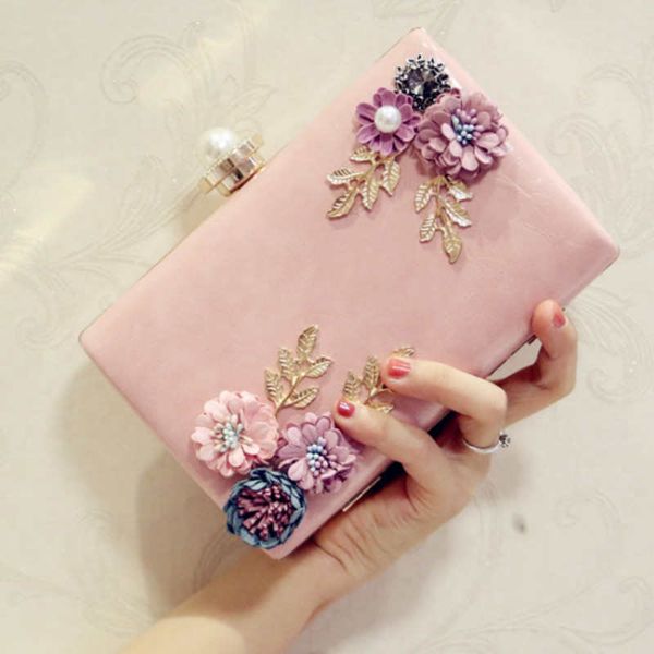 

fashion dinner party bag lady wedding flower clutch purse handbag