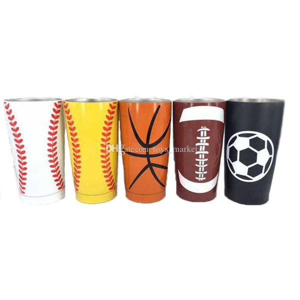 

нержавеющая сталь чашки бейсбол массажер кружки 600мл софтбол баскетбол футбол нержавеющей стали массажеры путешествия автомобилей пивные кр