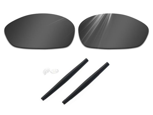 

sunglasses lenses glintbay 100% precise-fit black replacement and rubber kit for