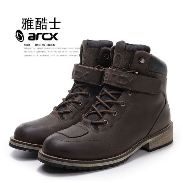 

arcx upgraded wear-resisting motocross boots for men genuine leather men ankle casual boots cool for motorcycle l60594
