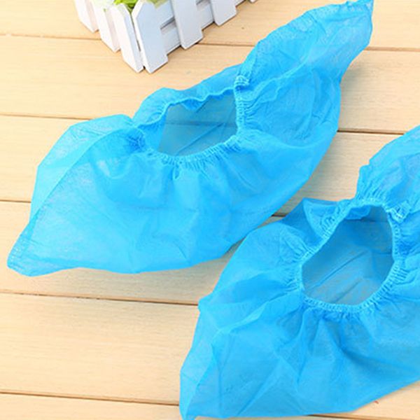 

300 pcs disposable shoe covers indoor cleaning floor non-woven fabric overshoes, White;pink