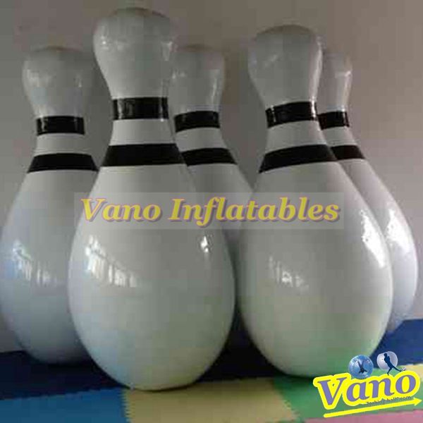 Menschlicher Bowling Pin 2m 3m Riesige aufblasbare Bowlingkugeln 6er Set Sport Zorb Spiele Kostenloser Versand