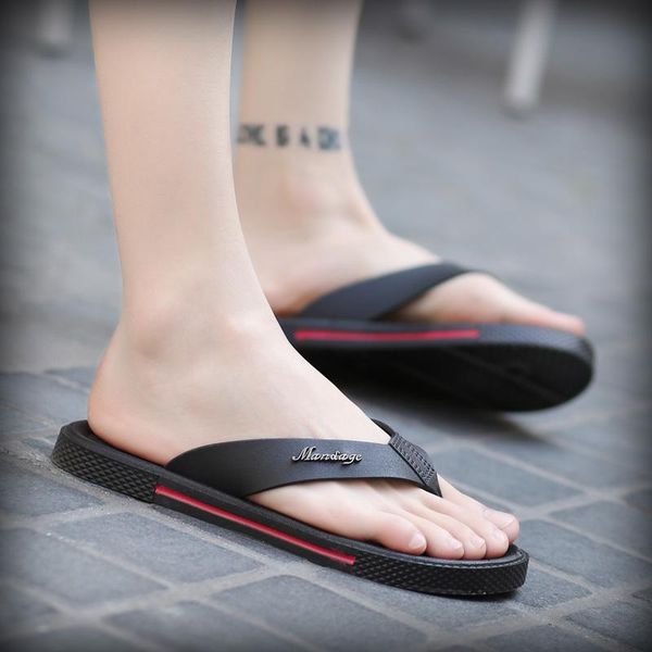 

мужская обувь сандалии и тапочки мягкие кожаные шлепанцы удобный клип носок нескользящее мягкое дно износостойкая пляжная обувь для отдыха, Black