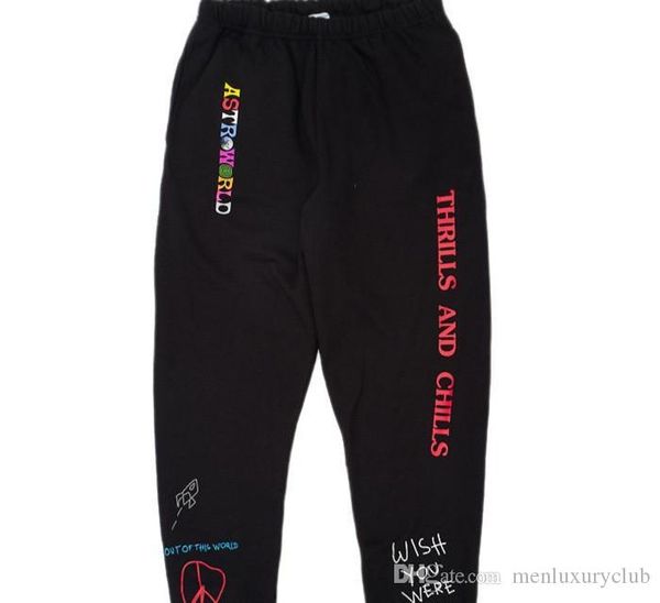 

letters printed mens pants graffiti elastic waist sports pants casual black jogger loose designer trousers