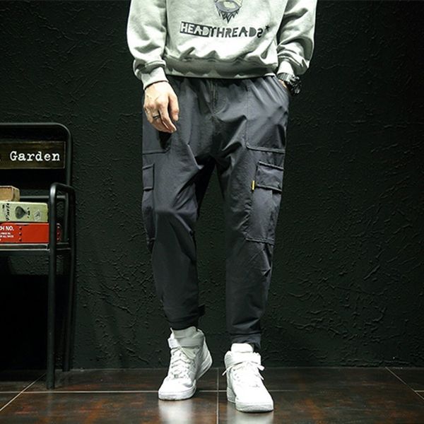 

50-125 kg plus size mens pants moda hombre 2020 loose men trousers punk style armygreen black overalls men casual sweatpants 5xl