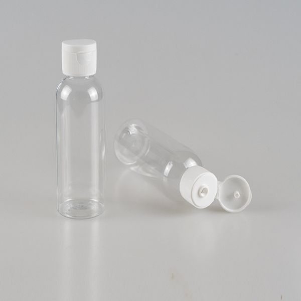 Contenitori per bottiglie cosmetiche in plastica trasparente da 30 ml con tappo a scatto Flaconi in PET da viaggio trasparenti trasparenti da 1OZ