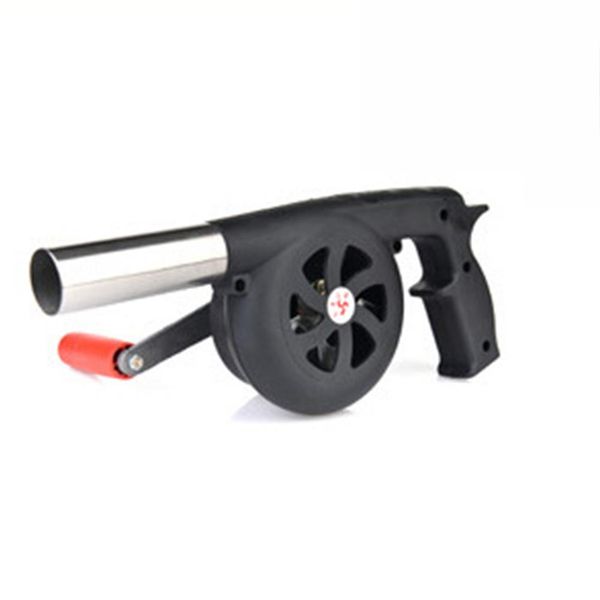 

manual blower for outdoor barbecue grill fire cranked picnic camping bbq tool blower blister packaging plastic