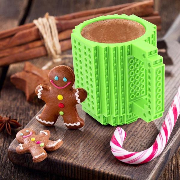 

350ml diy block milk mug coffee cup creative build-on brick puzzle mug drinking water holder building block drinkware
