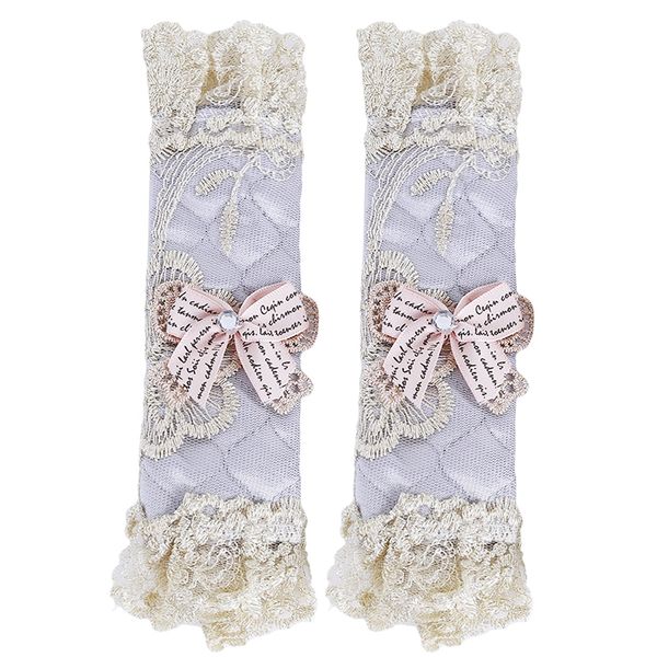 

2pcs embroidered lace door/refrigerator handle cover fridge door handle gloves home decor door knob cover 4 colors