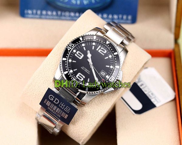 

мужские дизайнерские часы 8215 автоматические часы l3.640.4.96.6 мужской корпус из нержавеющей стали синий циферблат сапфировые наручные час, Slivery;brown