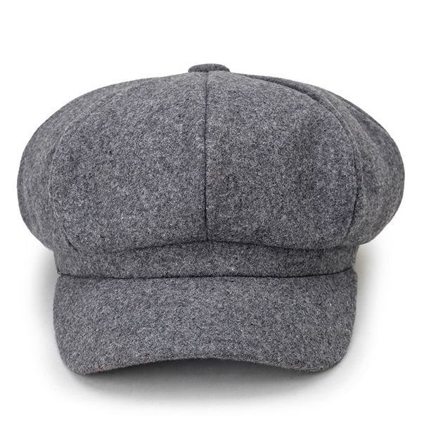 

autumn and winter new style women's octagonal cap casual fashion spring outdoor newsboy cap-style painter cap, Blue;gray