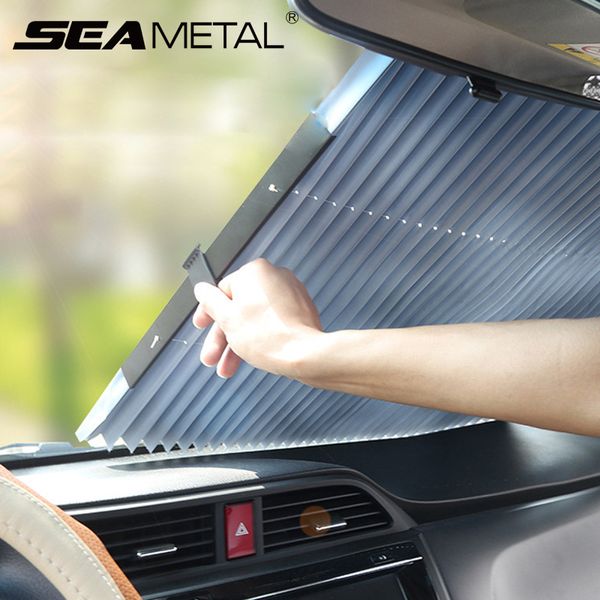 

upgarde retractable car front windshield sunshade rear window sun visor uv protection curtain for suv truck 46cm/65cm/70cm/80cm