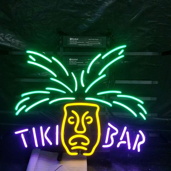 

tiki bar неоновая вывеска световой бар реклама развлечения украшение дисплей искусство настоящее стеклянная лампа металлический каркас 17