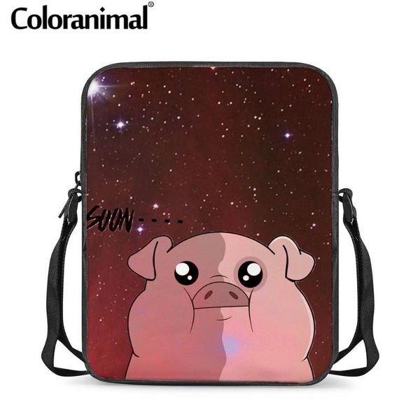 

coloranimal new small messenger bags cute pink pigs shoulder bags for ladies girls 3d printed crossbody kids girl schoolbag