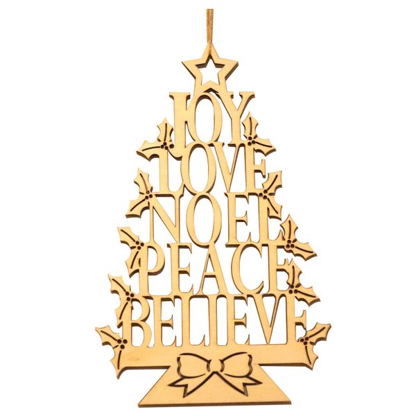 

wooden christmas tree alphabet tree to celebrate christmas decorations
