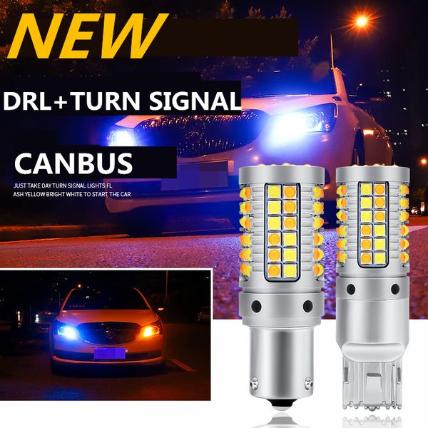 

2pcs auto car drl for captiva sonic led daytime running light with turn signal light lamp py21w bau15s 1156