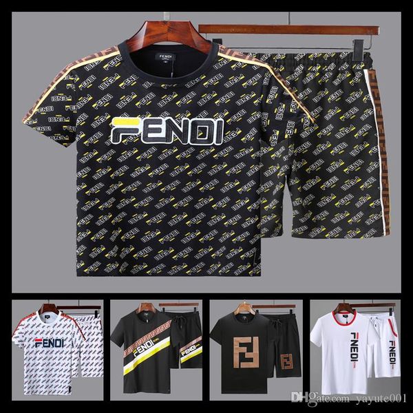 

2018 arrivals summer mens tracksuit short sleeve t-shirt and casual hoodies suit set men's round neck sport -xxxl, Gray