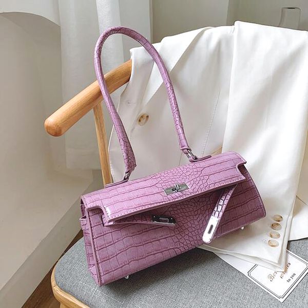 

the most popular brand recommended ladies fashion handbags designer retro style french bag underarm bags crocodile pattern shoulder bags
