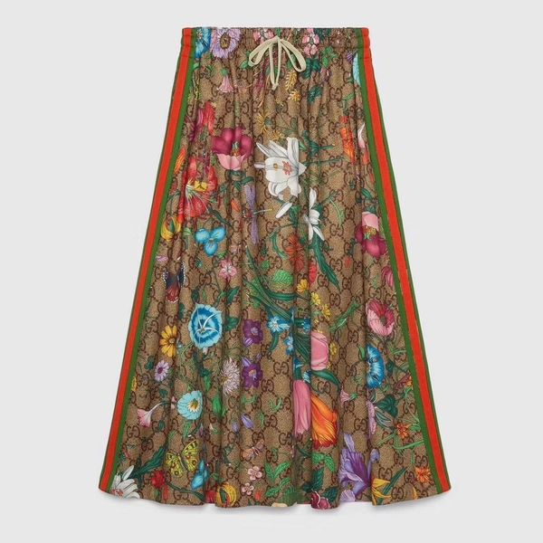 

2020 new high-quality lady skirt autumn flower skirt23z9, Black
