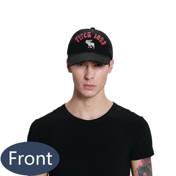 

quality deer standard bone baseball cap snapbackcap letters golf baseball cap outdoor sports casquette sunshade 3 panel, Black;white