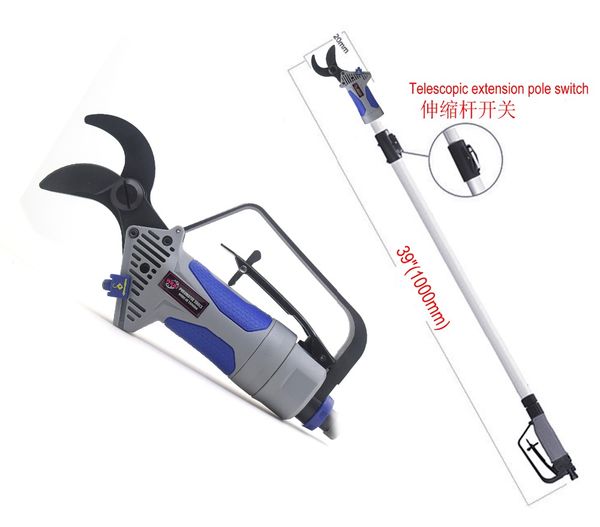 

pneumatic pruning shears scissors air secateur long reach pruners garden trim tree branches grass cutter 1000mm extension handle