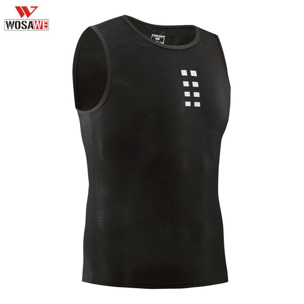 

wosawe tank compression ultra-thin men's mesh underwear quick dry motorcycle cycling baselayer sleeveless breathable shirts