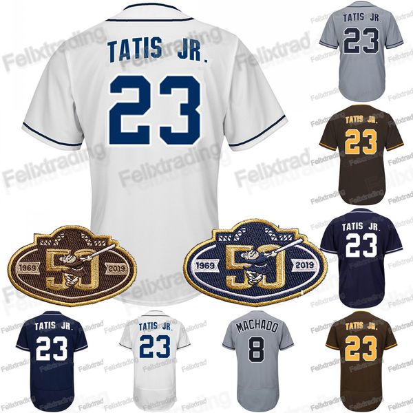 

23 Fernando Tatis Jr. 50th Anniversary Garrett Richards Manuel Margot Jose Pirela Manuel Margot Austin Hedges Manny Machado Baseball Jersey