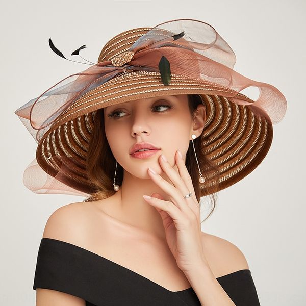 

2020 personalized big sunscreen butterfly ladies elegant big bow hat sunscreen hat, Blue;gray