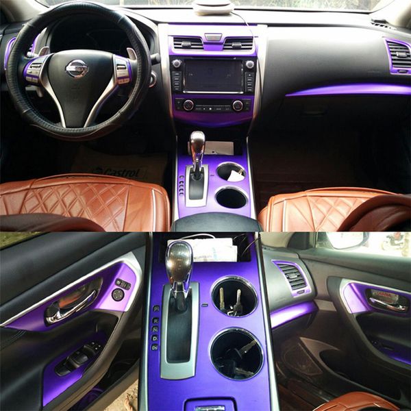 Para Nissan teana 2013-2018 Painel De Controle Central Interior Da Porta Do Painel De Controle 3D/5D Autocolantes De Fibra De Carbono Decals Carro Styling Accessorie