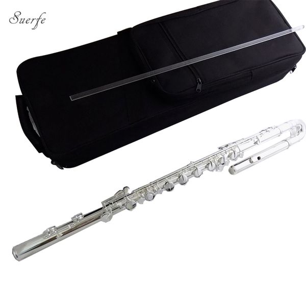

bass flute 16 closed holes with case c key cupronickel flutes silver plated wind musical instruments professional