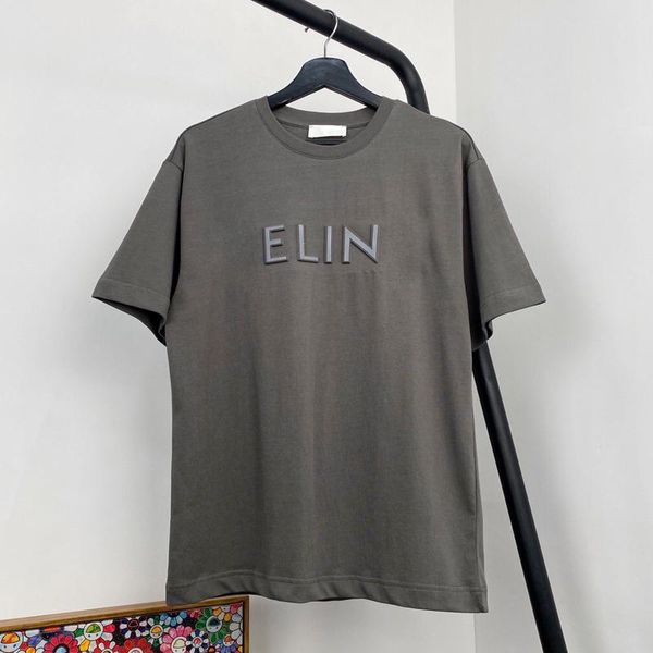 

20ss classic logo fashion tee casual high street solid color short sleeves simple men women summer breathable t-shirt crew neck hfymtx816, White;black