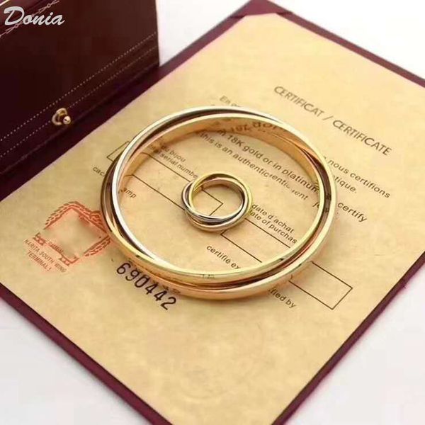 

donia ювелирные изделия европейский и американский мода преувеличение классический три кольца браслет кольцо набор женщин браслет кольцо под, Black