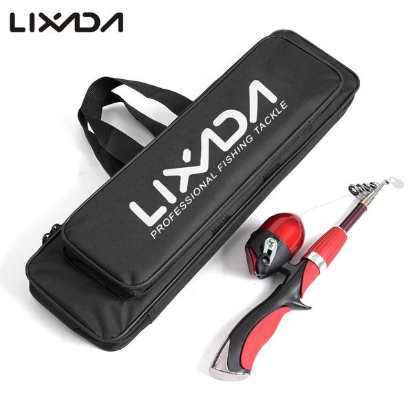 

lixada fishing rod combo 1.4 m ice fishing rods + closed reel lure tackle pesca bag