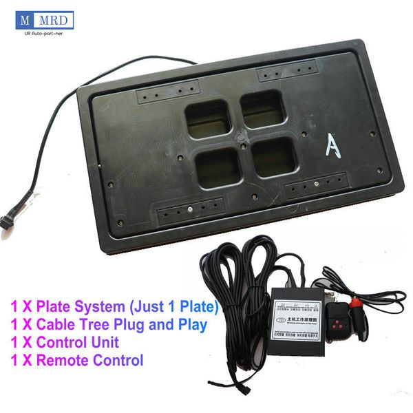 

1 plate/ set canada style remote control retractable hide hidden flip license plate flipper stealth brand new via dhl/fedex/ups