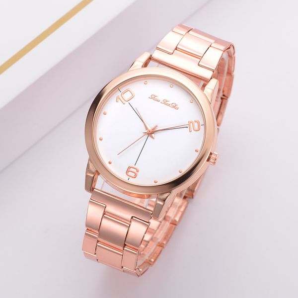 

rose gold bracelet watch fashion casual lovers girls boys ladies metal quartz watches new relogios para mulheres mujer 2019, Slivery;brown