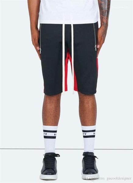 

мужские шорты повседневные свободные спортивные мужские короткие брюки модельер обшитые панелями мужская одежда с завязками лето чистый цвет, White;black