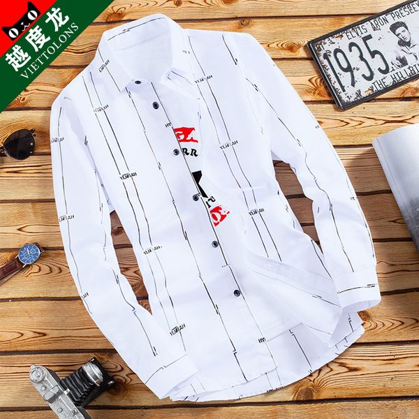 

2020 new spring summer autumn selling men's fashion casual work shirts men shirt long sleeve aq61, White;black