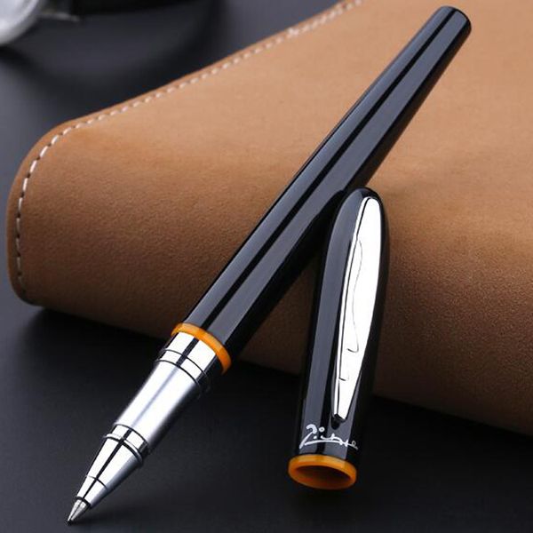 

picasso 907 black and silver yellow/red ring international standard rollerball pen writing pen students teacher gifts, Blue;orange