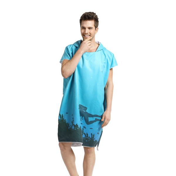 

printing changing robe bath towel outdoor swimming surfing hooded beach towel poncho move men women man bathrobe towels