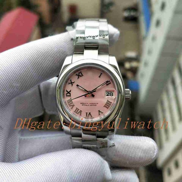 

завод реальные съемки дамы мода datejust римские цифры рождественский подарок часы классический стиль 31 мм 17824 автоматические женские час, Slivery;brown