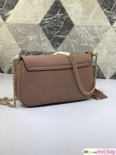 

designer letter embossing ladies tassel shoulder chain bags women genuine leather women s messenger bags 336752
