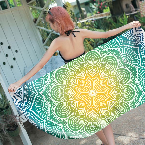 

2019 rectangular 3d digital printed beach towel ultrafine fiber bath towel for seaside cushion mat in swimming pool