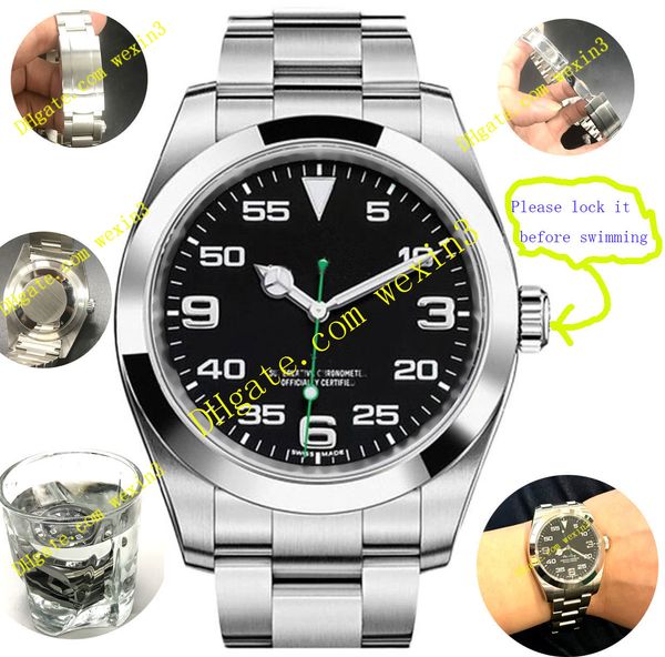

1 colors stainless steel automatic watch.k of oysters 39mm 2813 black calendar dial without calendar.man swimming watches, Slivery;brown