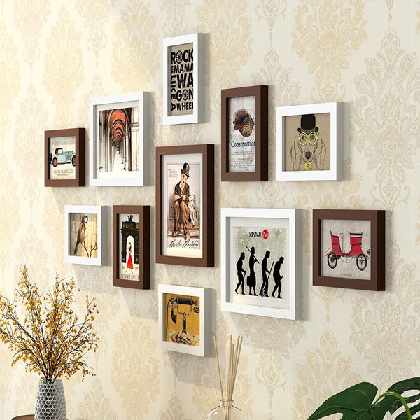 

vingage inset pattern wooden wall hanging p frames set 11pcs quality picture frames combination wall decor p frame