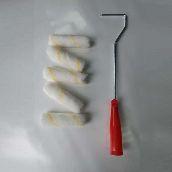 

long reach paint roller + 5x 100mm mini roller sleeves 55cm handle