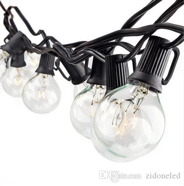 

25ft g40 globe string lights fairy bulb light with 25 clear bulbs ul listed indoor & outdoor light garden party wedding decoration