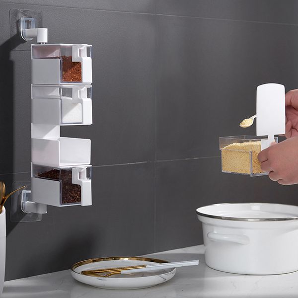 

приправа для хранения ящики для специй банку kitchen wall hanging вращающийся приправа box соль и перец специй соль и перец tuzluk
