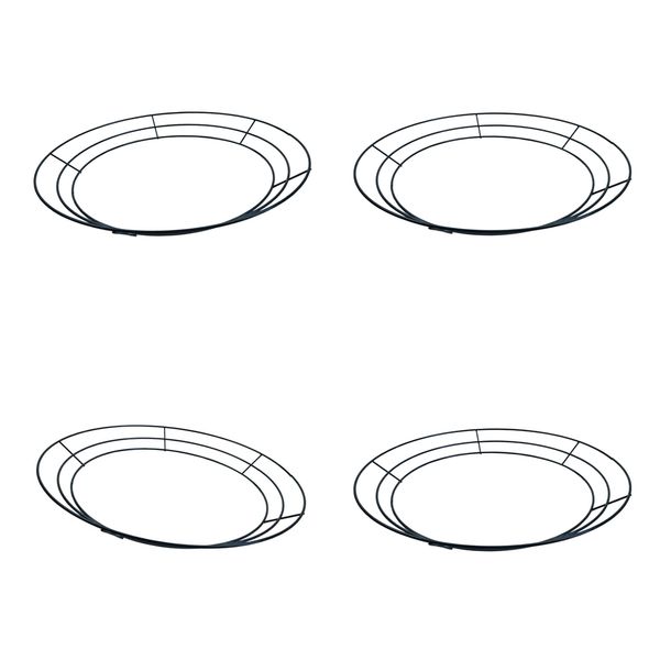 

4 pieces wire wreath frame hanger - round shape - 30cm and 25cm